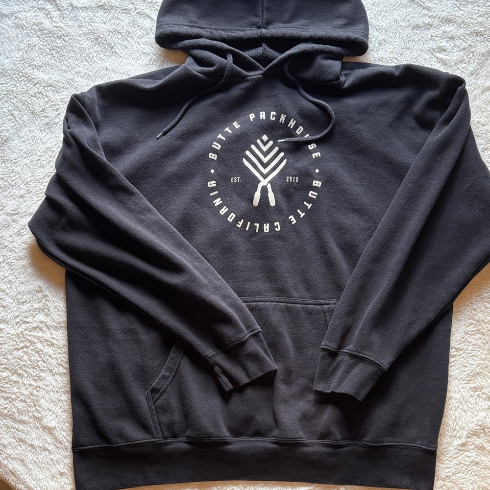 Black Hoodie with Graphic Print